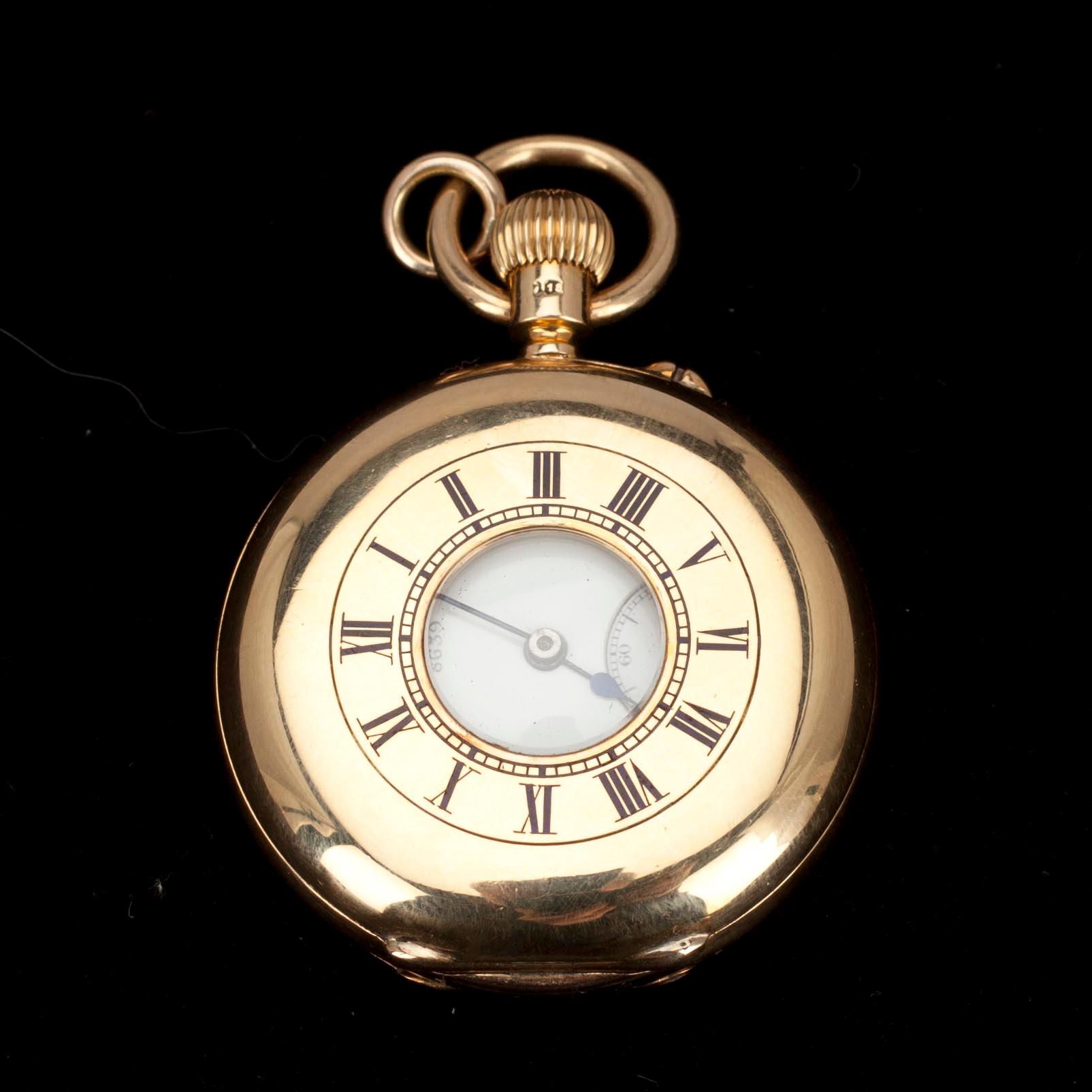 FICKUR, guld 18 K, England, Sheffield 1830.