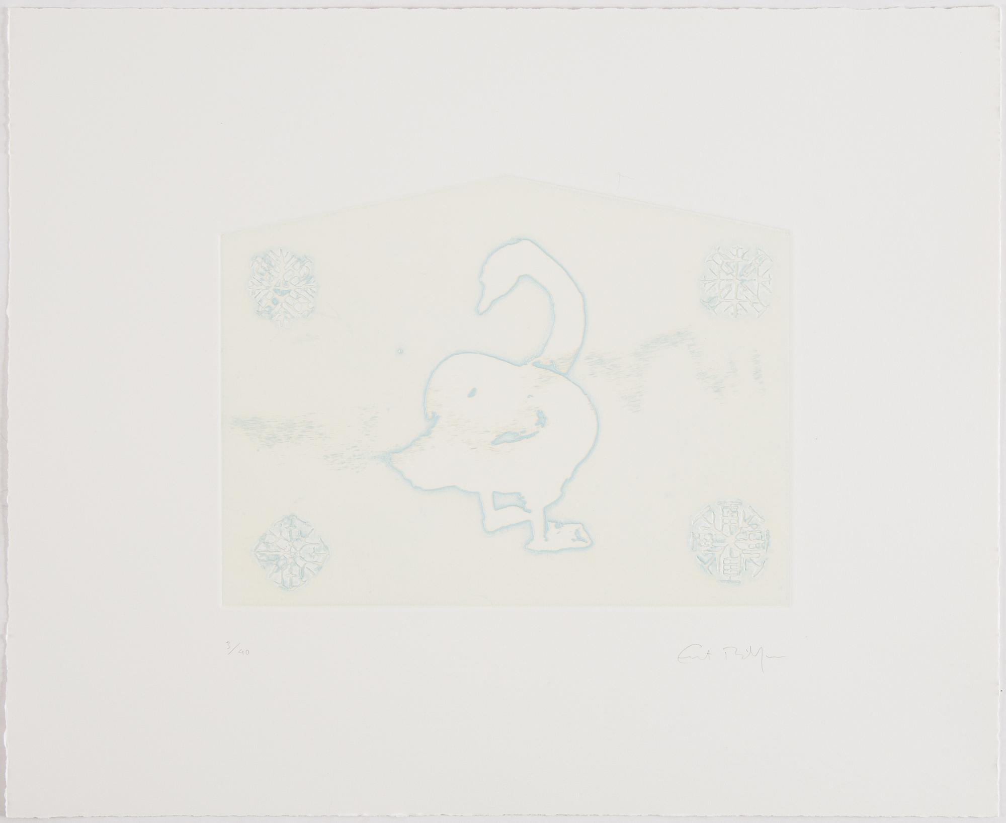 Ernst Billgren, "The end of all animals", portfolio bestående av 12 etsningar, signerad och numrerad 3/40.