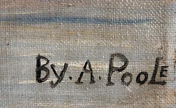 OKÄND KONSTNÄR, omkring 1900, olja på duk, sign By A. Poole.