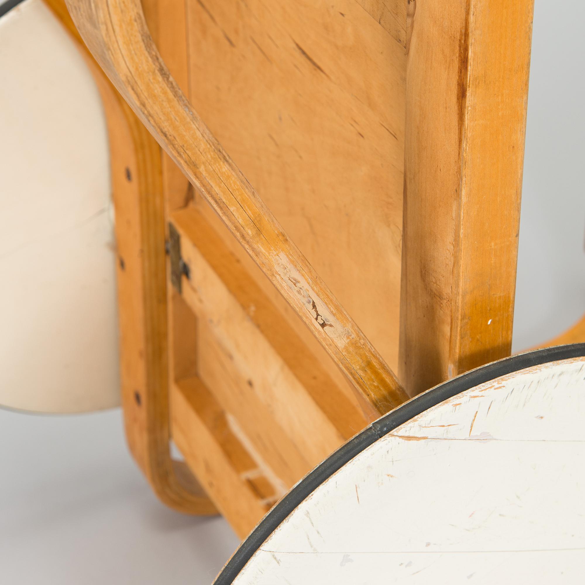 Alvar Aalto, a 1950s '98' tea trolley for Oy Huonekalu- ja Rakennustyötehdas Ab, Finland.