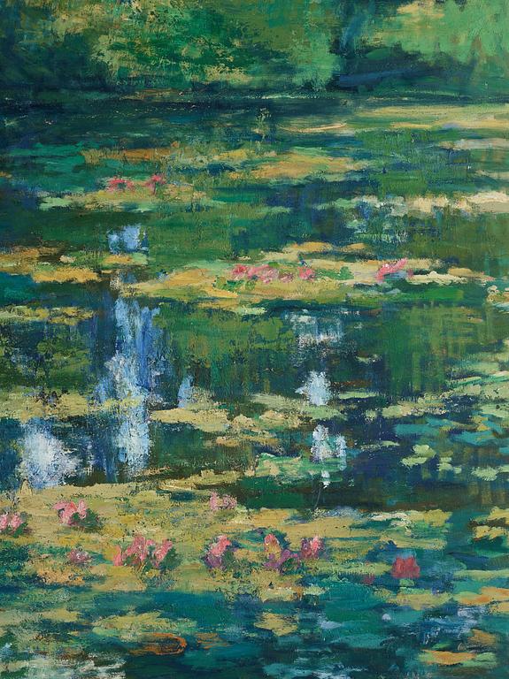 Gerhard Nordström, "Motiv från Claude Monets trädgård i Giverny".