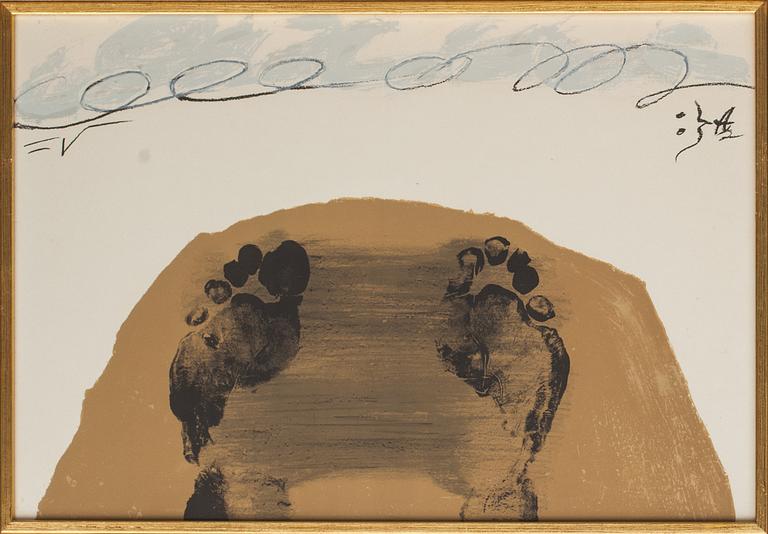 ANTONI TÀPIES , 3 st,  färglitografier ur Derriere le miroir 200 de luxe edition. Arte Adrien Maeght, Paris 1972.