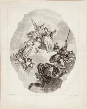 PARTI, GRAFIK, 26 st, äldre gravyrer 1700/1800-tal, bla. Francesco Bartolozzi.