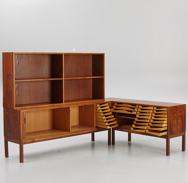 Sideboard, three pieces, 1960's/70's.