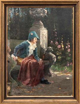 Okänd konstnär 1800-tal ,  oil on canvas laid on panel signed and dated 1893.