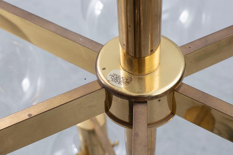 Hans-Agne Jakobsson, an imposing ceiling lamp model "T348/9", Hans-Agne Jakobsson AB, Markaryd, 1960s-70s.