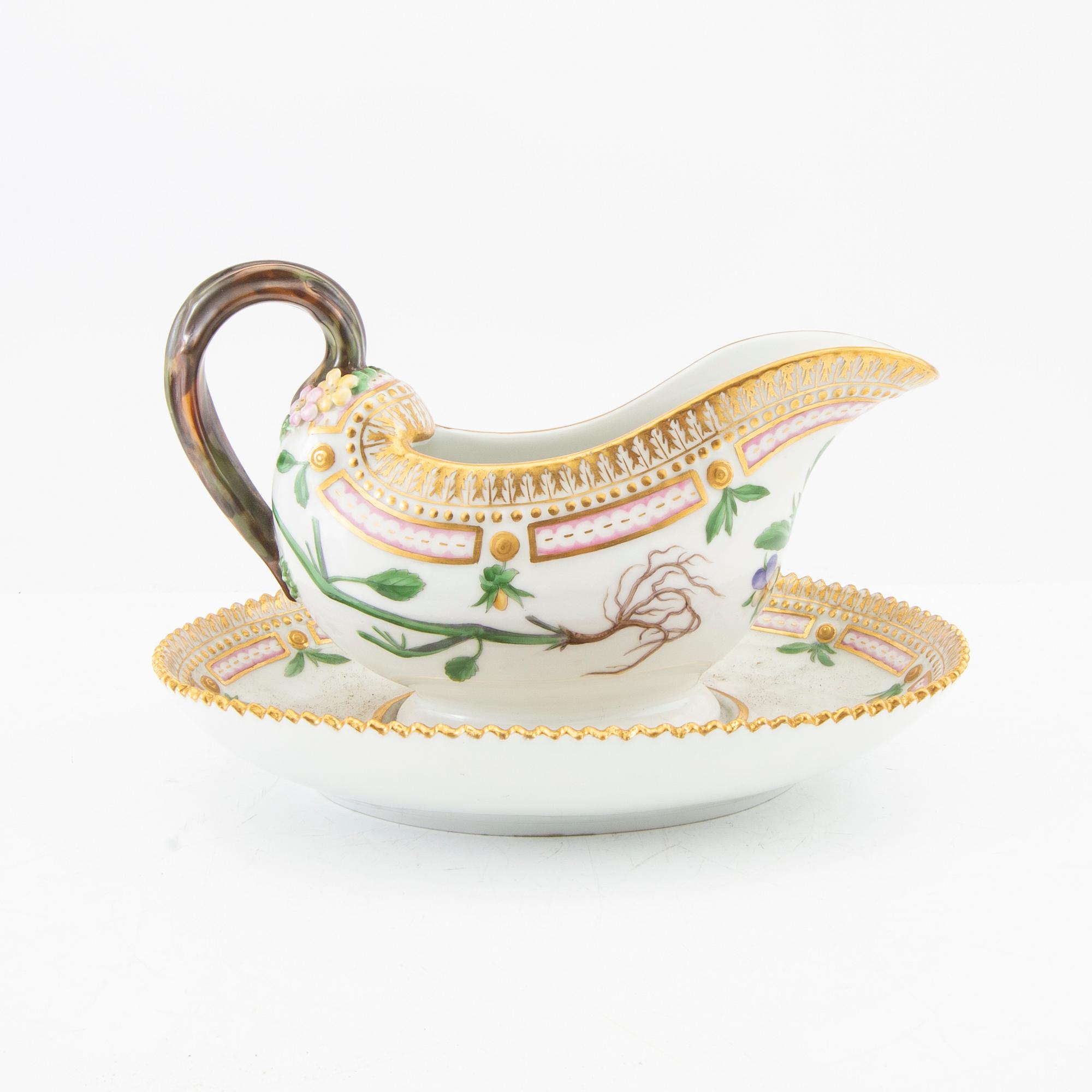 Såssnipa "Flora Danica" Royal Copenhagen porslin.