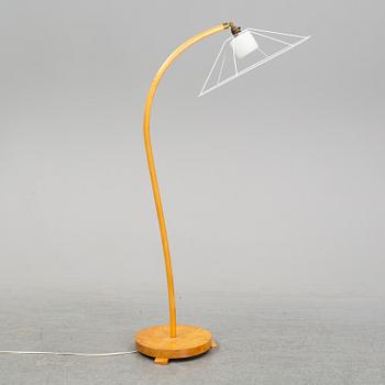 A Swedish Modern birch floor lamp, 1940's.