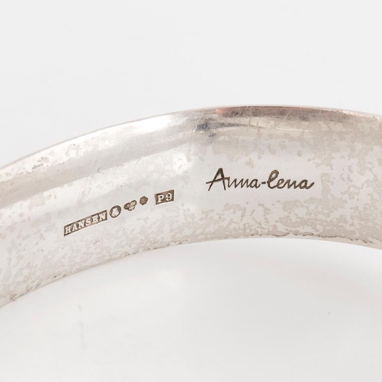 HANSEN, armring, silver, Stockholm, 1965, signerad Anna-Lena.