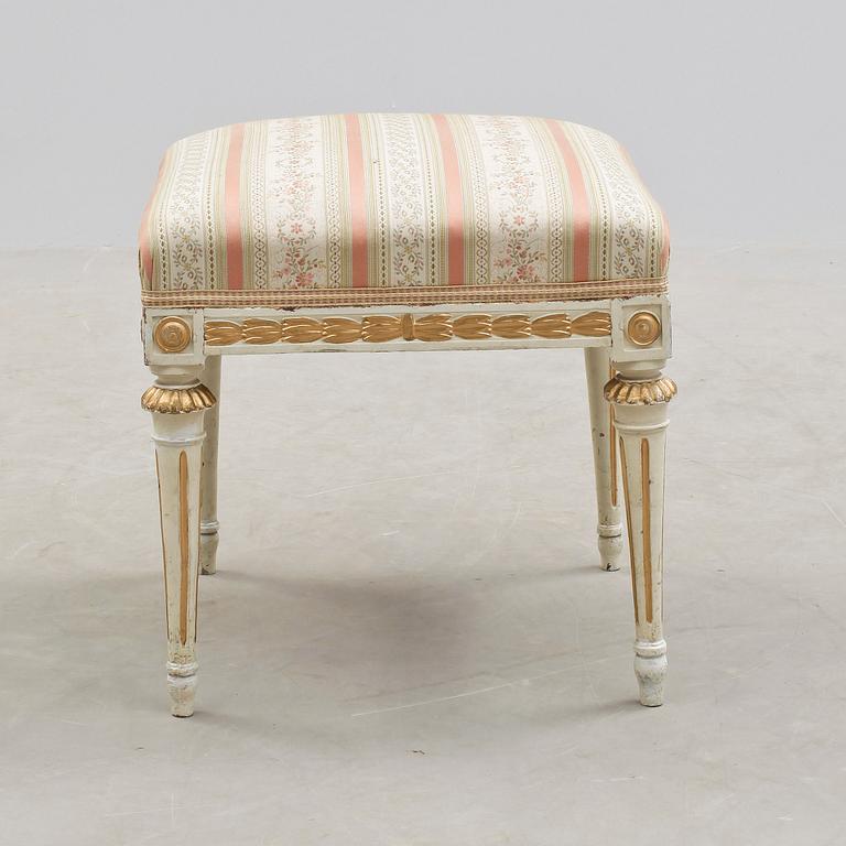 TABURETT, gustaviansk, Melchior Lundberg, (mästare i Stockholm 1775-1812).