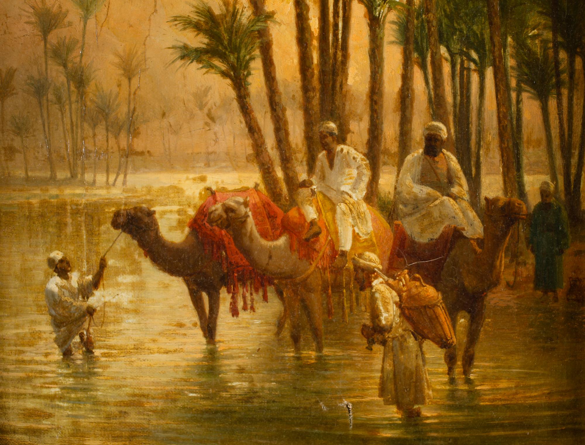 OKÄND KONSTNÄR, olja på duk, otydligt monogramsignerad, sannolikt 1800-tal.