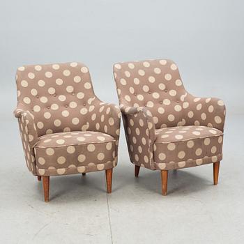 FÅTÖLJER, ett par, "Samsas", Carl Malmsten.