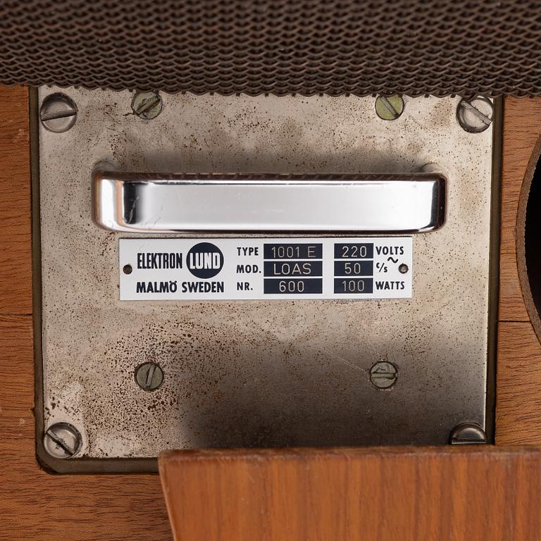 Stig Carlsson, LOAS 1001/”Kolboxen", a pair of loudspeakers, 1959-62, Sweden.