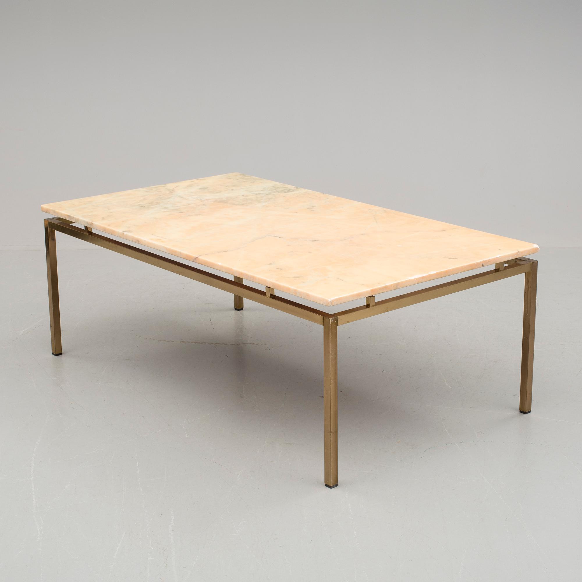 SOFFBORD, mässing och sten, 1900-talets slut.