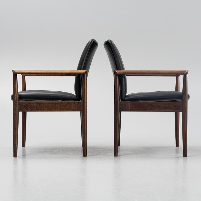 Finn Juhl, three 'Diplomat' armchairs, France & Son, Denmark, 1960's.