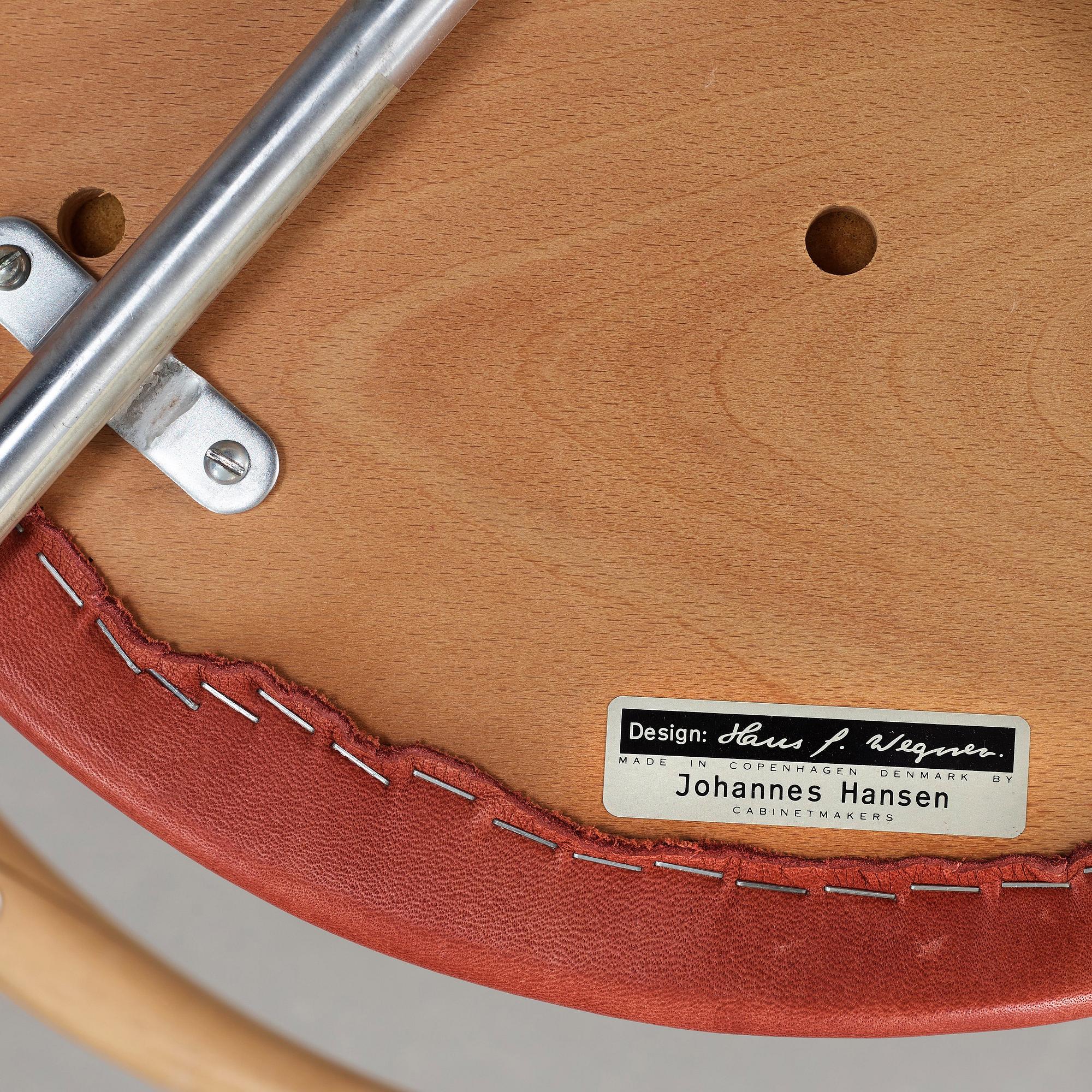 Hans J. Wegner, stolar, 4 st "JH 701", Johannes Hansen, Danmark.
