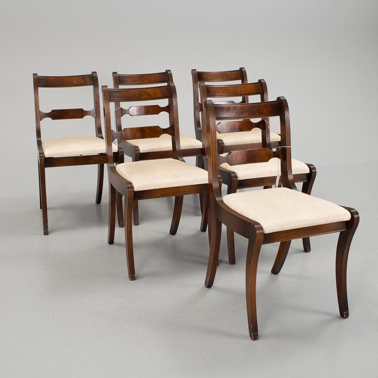 Six mahogany dining chairs from Glenister, High Wycombe,  England, second half of the 20th Century.