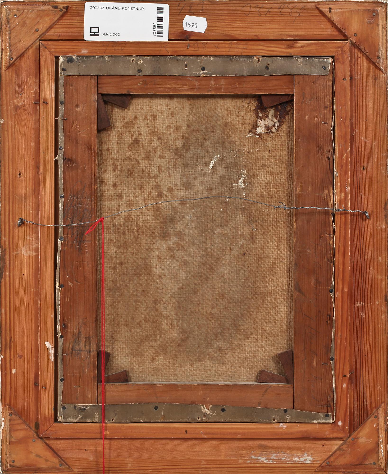 OKÄND KONSTNÄR, olja på duk, sign, 1900-tal.