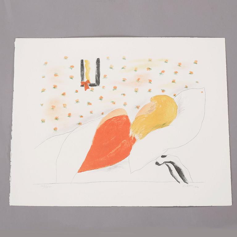 MAPP MED FÄRGLITOGRAFIER, 5 st, "Lito 30 1945 1975", numrerade 166/350.