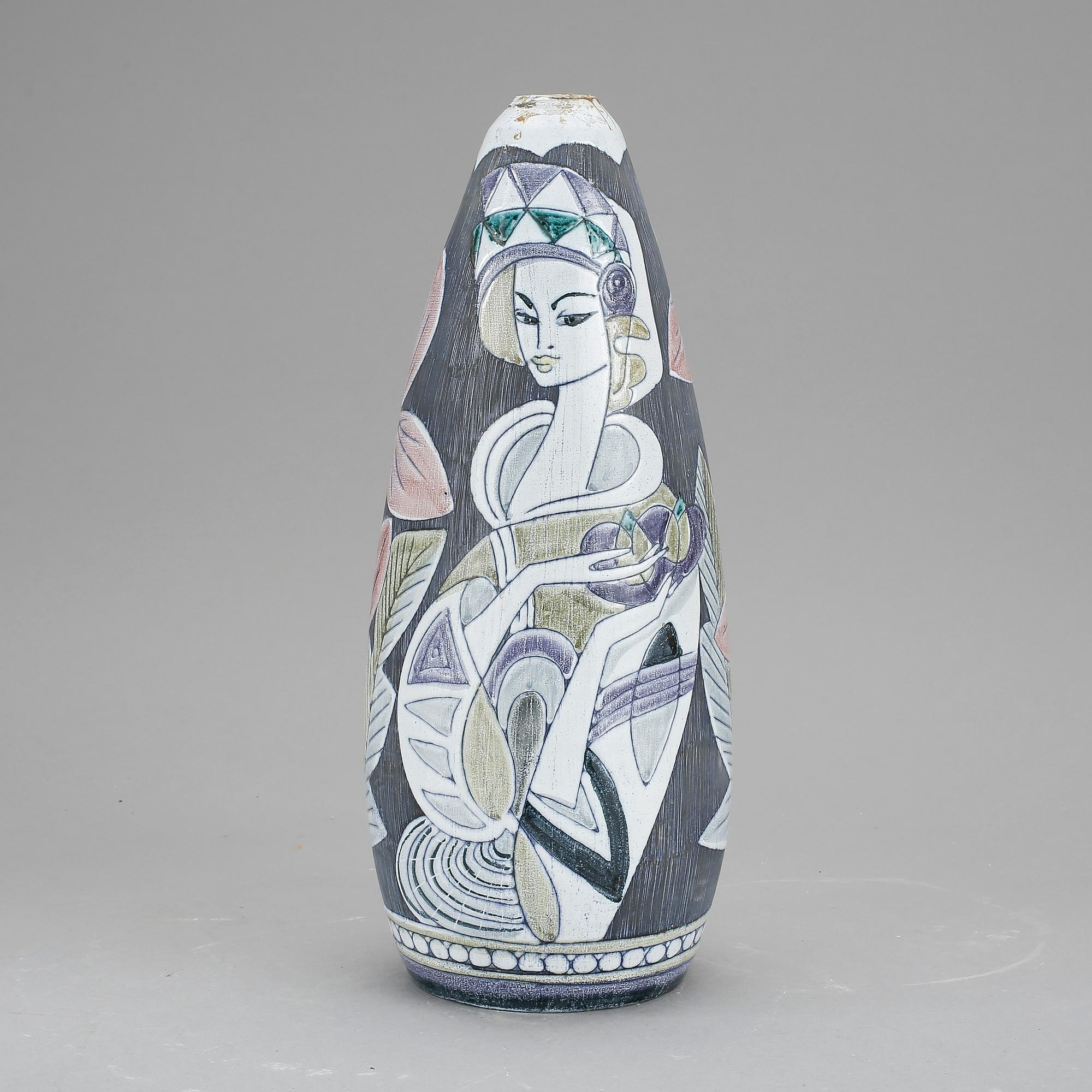 GOLVLAMPA, keramik, Marian Zawadsky, Tilgmans, 1900-talets mitt.