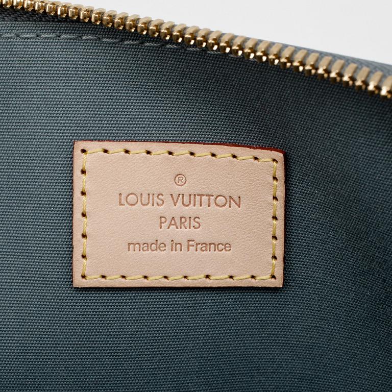 LOUIS VUITTON, a blue vernis top handle bag, "Alma".