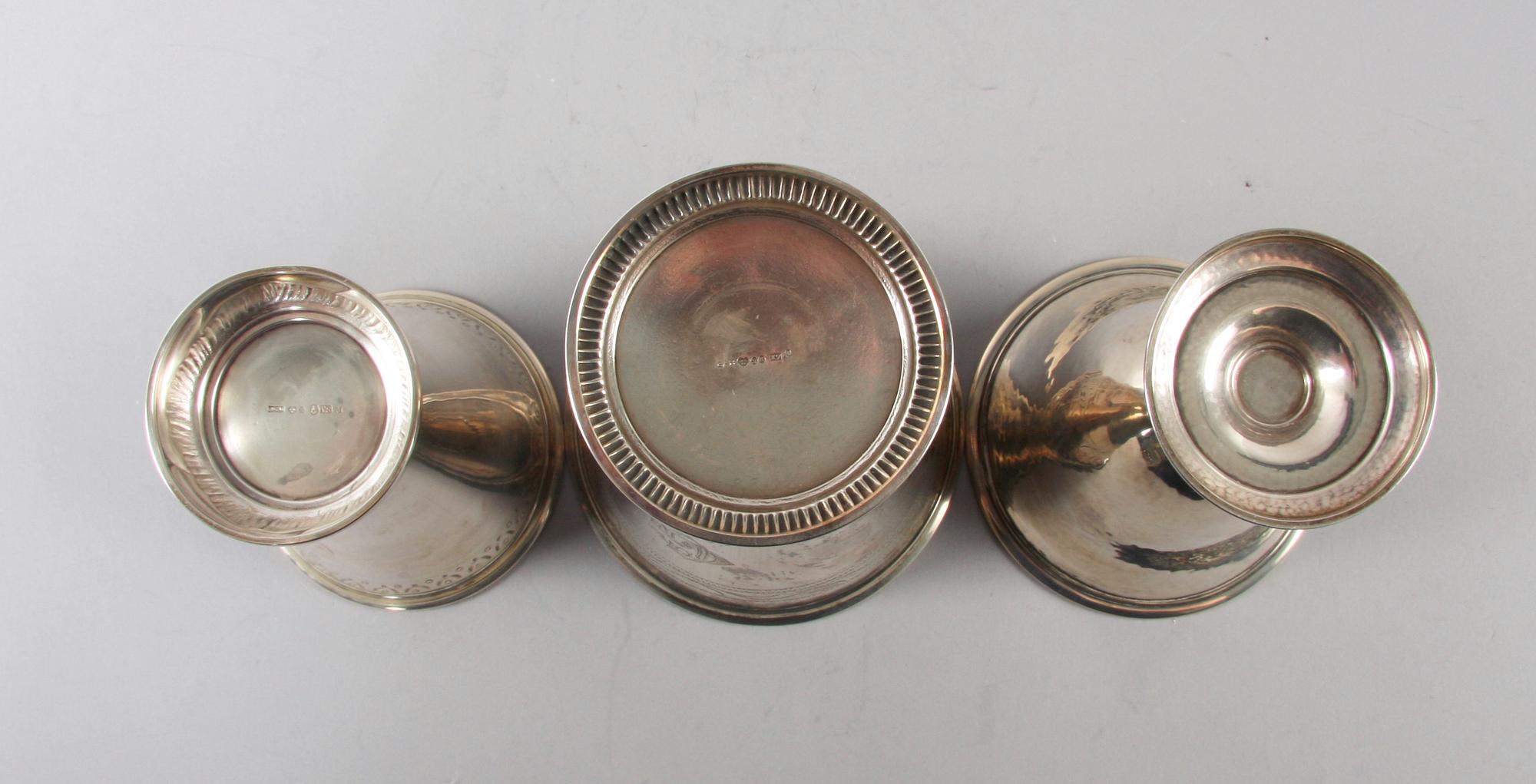 BÄGARE, 3 st, silver, bl a GAB.