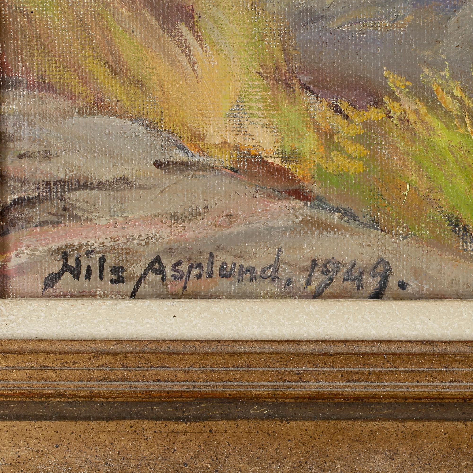 NILS ASPLUND, olja på duk, signerad och daterad 1949.