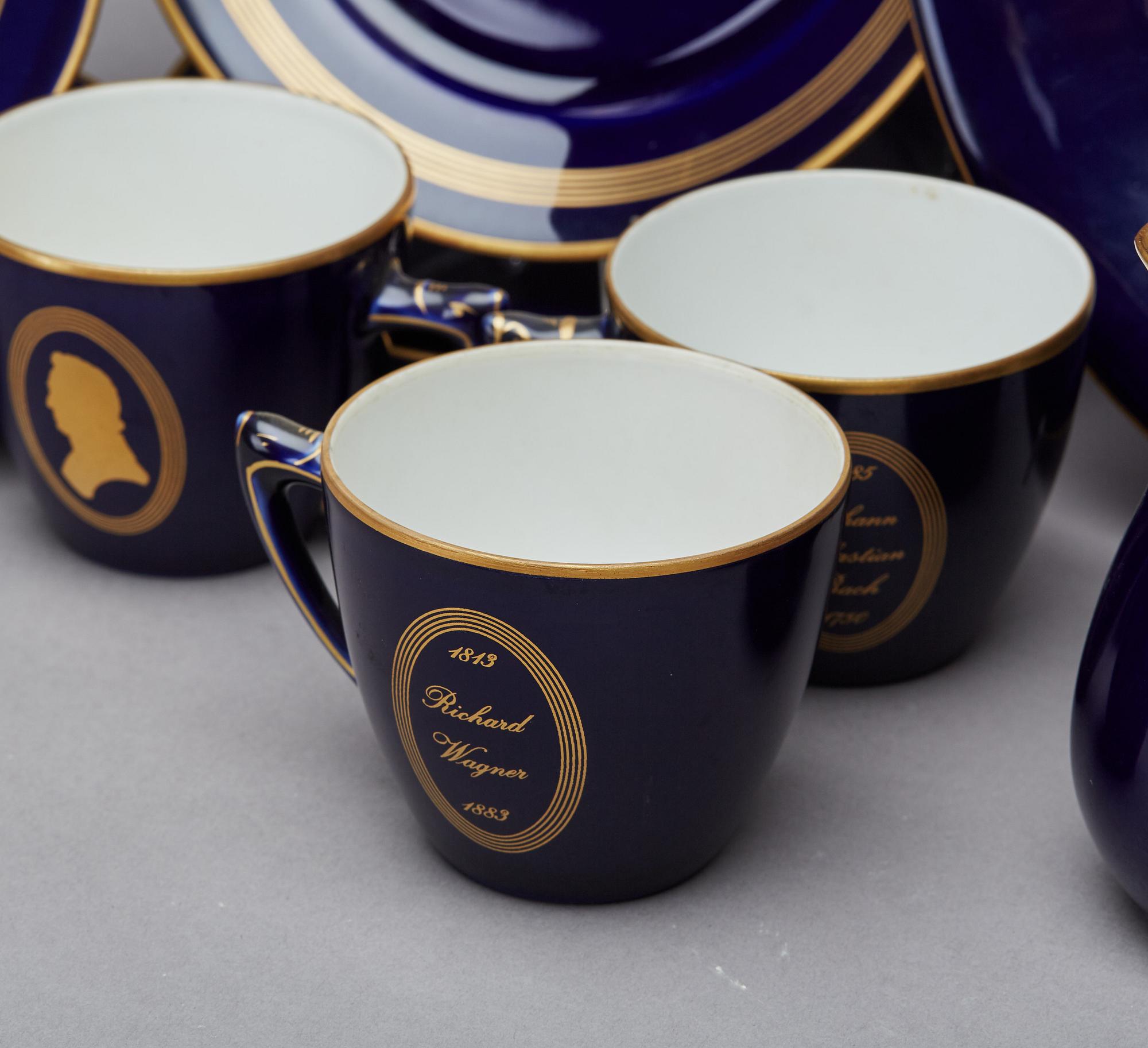 KAFFESERVIS, 27 delar, porslin, Bing & Gröndahl.