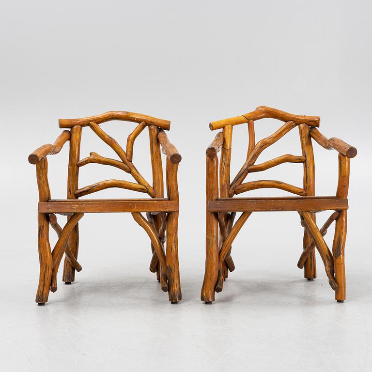 A pair of chairs, mid 20th Century.