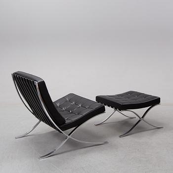 Ludwig Mies van der Rohe, a 'Barcelona' lounge chair and ottoman, Knoll.