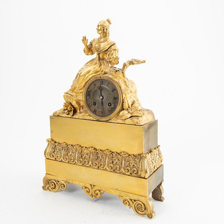 A late Empire table clock.