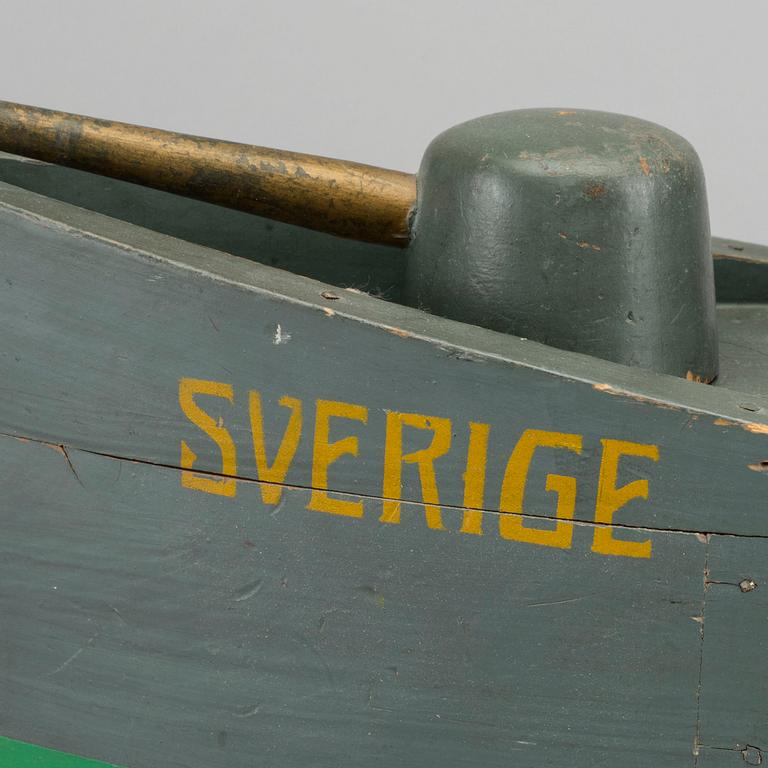 LEKSAKSBÅT, trä, Pansarbåten "Sverige", GEMLA för NK  1930-tal.