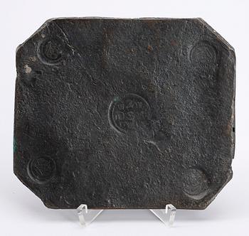 PLÅTMYNT, av kanonmetall, 2 daler silvermynt, Karl XII,
Sverige, 1714.