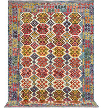 An Afghan Kilim carpet, c. 297 x 206 cm.