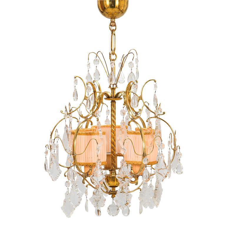 Paavo Tynell, a mid-20th century '1457/3' chandelier for Idman.