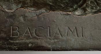 LEONARDO BAZZARO, skulptur, brons, "Baciami", 1800-/1900-tal.