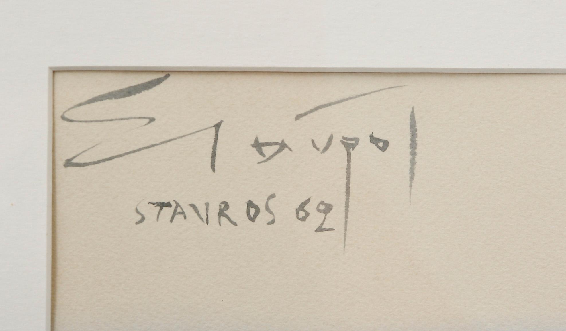 STAVROS PAPASSAVAS, akvarell, sign o dat 62.