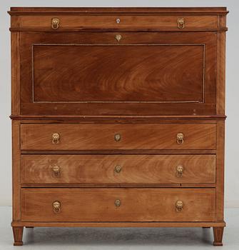 A Swedish Empire secretaire by J. P. Berg.