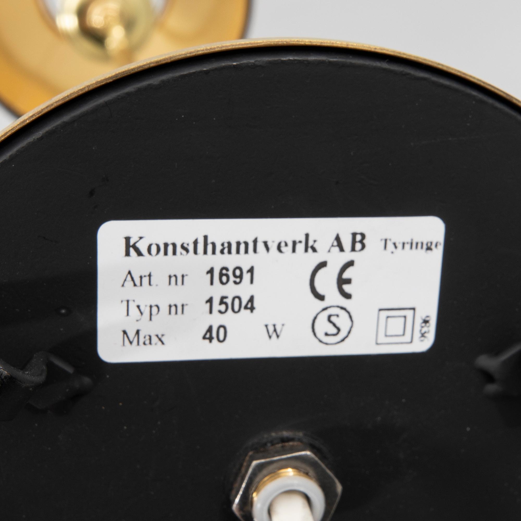 Table lamps 3 pcs Tyringe Konsthantverk AB around 2000.