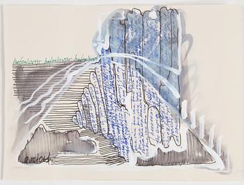 PATRIK QVIST, blandteknik/collage, 5 st, signerade och daterade -06.