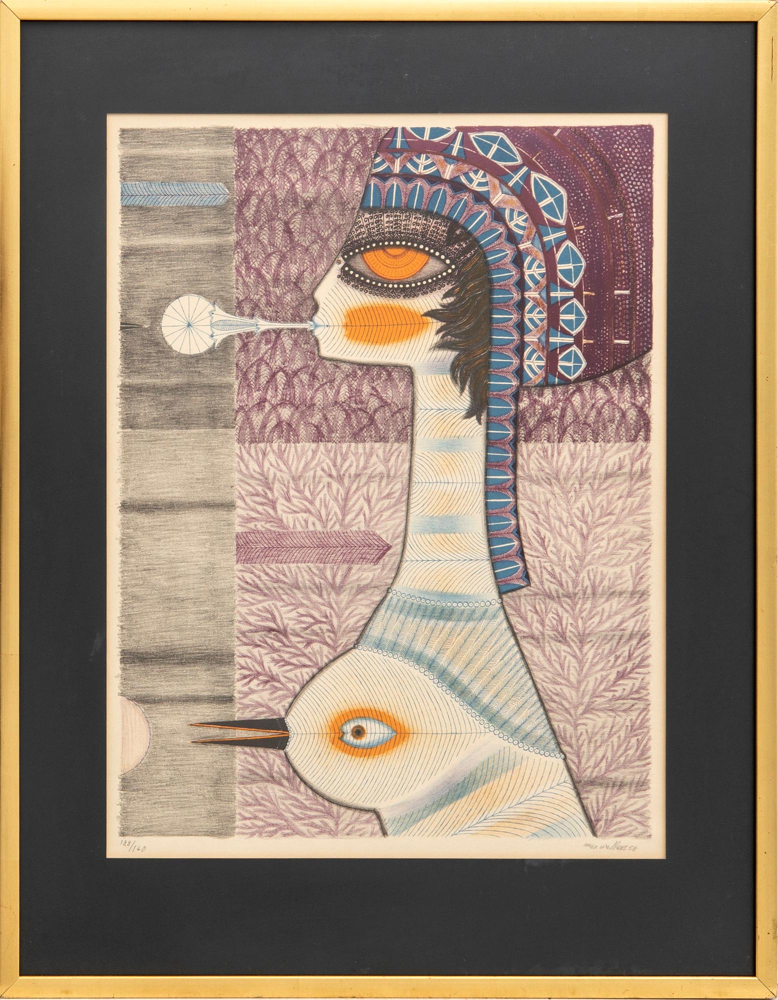 Max Walter Svanberg,  lithogaph signd dated and numbered 58 122/160.