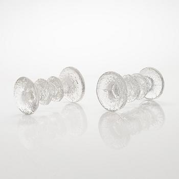 Timo Sarpaneva, a set of eleven 'Festivo' glass candlesticks for Iittala.