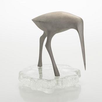 Tapio Wirkkala, a 'Sandpiper' bird sculpture, stamped Kultakeskus Oy Design: Tapio Wirkkala.