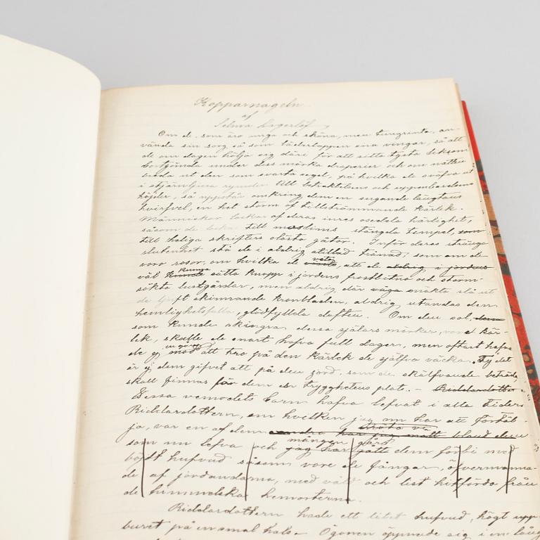 MANUSCRIPT, original by Selma Lagerlöf (1858-1940), "Kopparnageln".