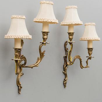 A pair of late 19th Century wall sconces.