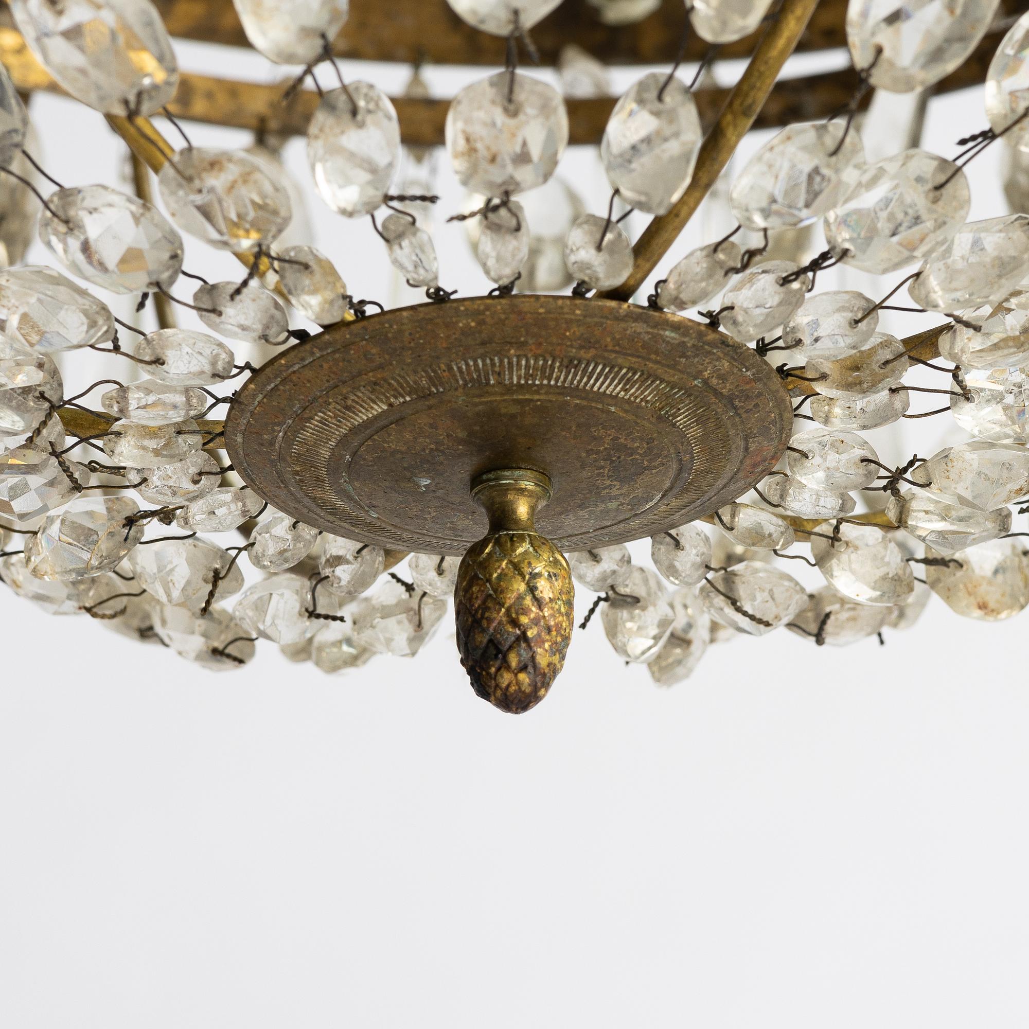 a Swedish chandelier, late 18th century.