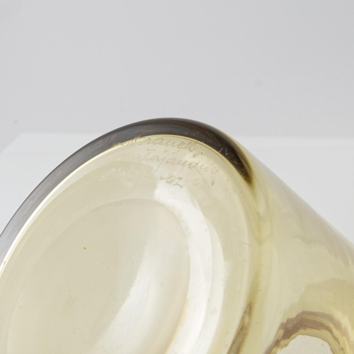 Kaj Franck, decanter with stopper Nuutajärvi/Notsjö Finland dated 62.