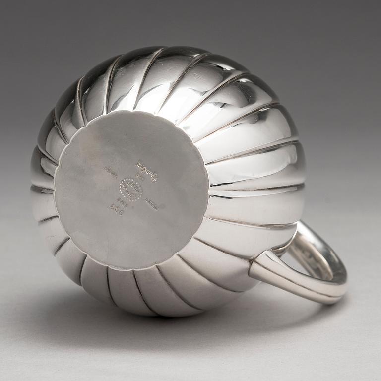 SIGVARD BERNADOTTE, MALJA ja KAADIN, 856A, sterlinghopeaa, Firma Georg Jensen, Kööpenhamina 1990-91. Muotoiltu v. 1938.