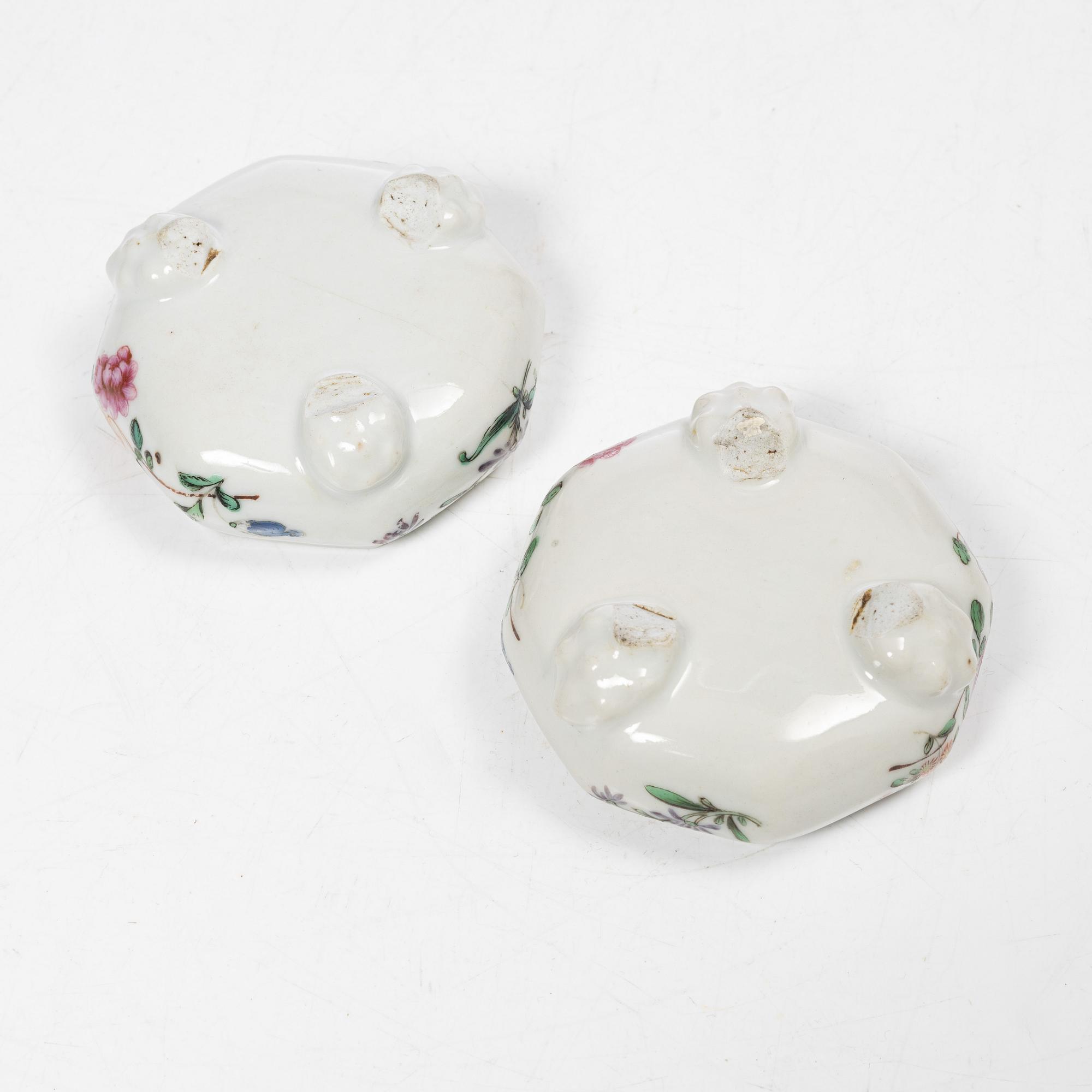 Parti Famille Rose-porslin, 5 delar, kina, Qianlong (1736-95).