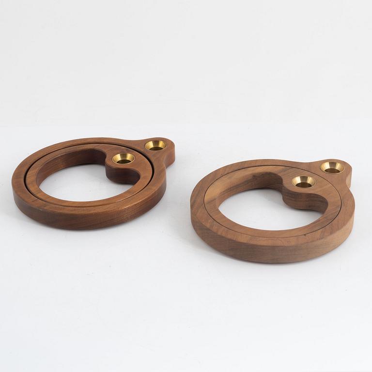 Claesson Koivisto Rune, two pairs of candlesticks, 'Bearing', Phase Design, 2010, of which one is a prototype.